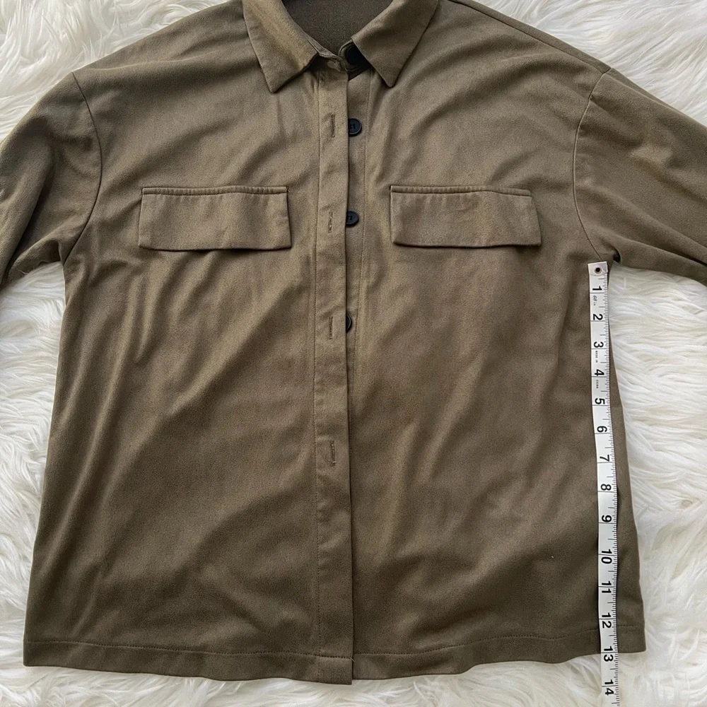 Women’s Olive Green Button Up Shirt